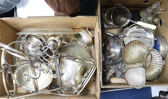 A quantity of mixed silver plated wares